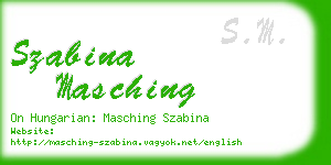 szabina masching business card